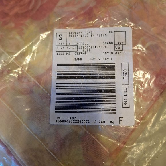 VTG BRYLANE HOME DISCONTINUED COUNTRY ROSE SHEER PANELS AND SCARF VALANCE NEW - Picture 5 of 10